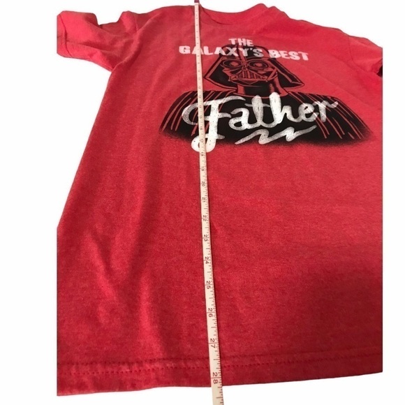 Nwot - Men’s Red T-Shirt StarWars “Galaxy’s Best Father” Printed. Size : S - Picture 4 of 5